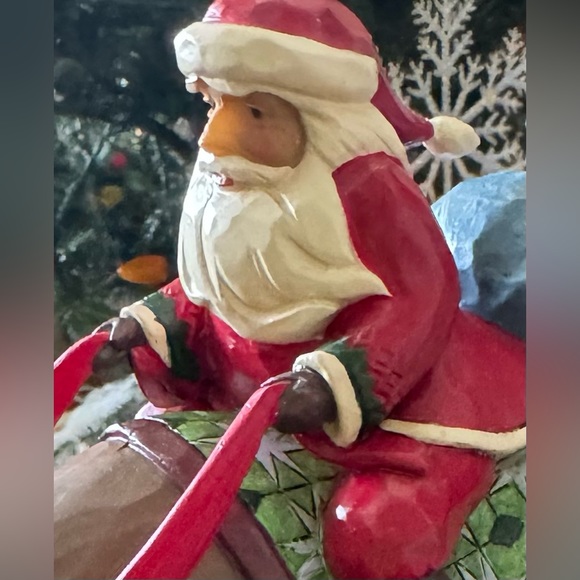Jim Shore Bearing gifts for one and all Santa riding  a bear figurine. - Picture 4 of 16